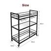 Bar Cart Wine Rack Drinks Trolley Glass Holder Bottle Storage Liquor Shelf Serving With Wheels Party Kitchen Black