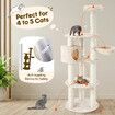 174cm Cat Tree Tower Scratching Post House Furniture Stand Scratcher Pole Cave Condo Play Climbing Castle Hammock Platform