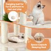 174cm Cat Tree Tower Scratching Post House Furniture Stand Scratcher Pole Cave Condo Play Climbing Castle Hammock Platform