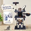 143cm Cat Tree Tower House Scratching Post Scratcher Furniture Stand Pole Cave Condo Climbing Play Castle Frame Gym Hammock