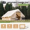 Inflatable Tent Blow Up Party Family Camping Glamping 6 Person 4 Season Outdoor Winter Easy Setup Sun Shelter Waterproof polyester-cotton Pump 3x4x2.1m XL