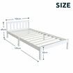 Bed Frame Wooden Mattress Base Single Size Solid Timber Pine Wood White Bedroom Furniture