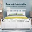 Bed Frame Wooden Mattress Base Double Size Solid Timber Pine Wood White Bedroom Furniture