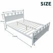 Bed Frame Wooden Mattress Base Queen Size Solid Timber Pine Wood White Bedroom Furniture