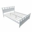 Bed Frame Wooden Mattress Base Queen Size Solid Timber Pine Wood White Bedroom Furniture