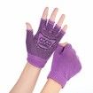 Portable Yoga Glove Sock Set Sweat-absorbing Non Slip Sports Five-toed Socks High Quality Half Finger Gloves Color Purple