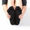 Portable Yoga Glove Sock Set Sweat-absorbing Non Slip Sports Five-toed Socks High Quality Half Finger Gloves Color Black