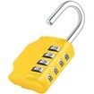 Combination Lock,4 Digit Combination Padlock Outdoor,School Lock,Gym Lock (Yellow)