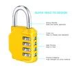 Combination Lock,4 Digit Combination Padlock Outdoor,School Lock,Gym Lock (Yellow)