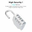 Combination Lock,4 Digit Combination Padlock Outdoor,School Lock,Gym Lock (Silver)