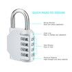 Combination Lock,4 Digit Combination Padlock Outdoor,School Lock,Gym Lock (Silver)