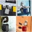 Combination Lock,4 Digit Combination Padlock Outdoor,School Lock,Gym Lock (Silver)