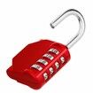 Combination Lock,4 Digit Combination Padlock Outdoor,School Lock,Gym Lock (Red)