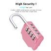 Combination Lock,4 Digit Combination Padlock Outdoor,School Lock,Gym Lock (Pink)