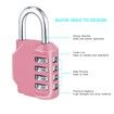 Combination Lock,4 Digit Combination Padlock Outdoor,School Lock,Gym Lock (Pink)