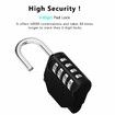 Combination Lock,4 Digit Combination Padlock Outdoor,School Lock,Gym Lock (Black)