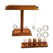 Ring Toss Game for Adults Fun Hook and Ring Game Excellent Quality Wooden Ring Toss Game