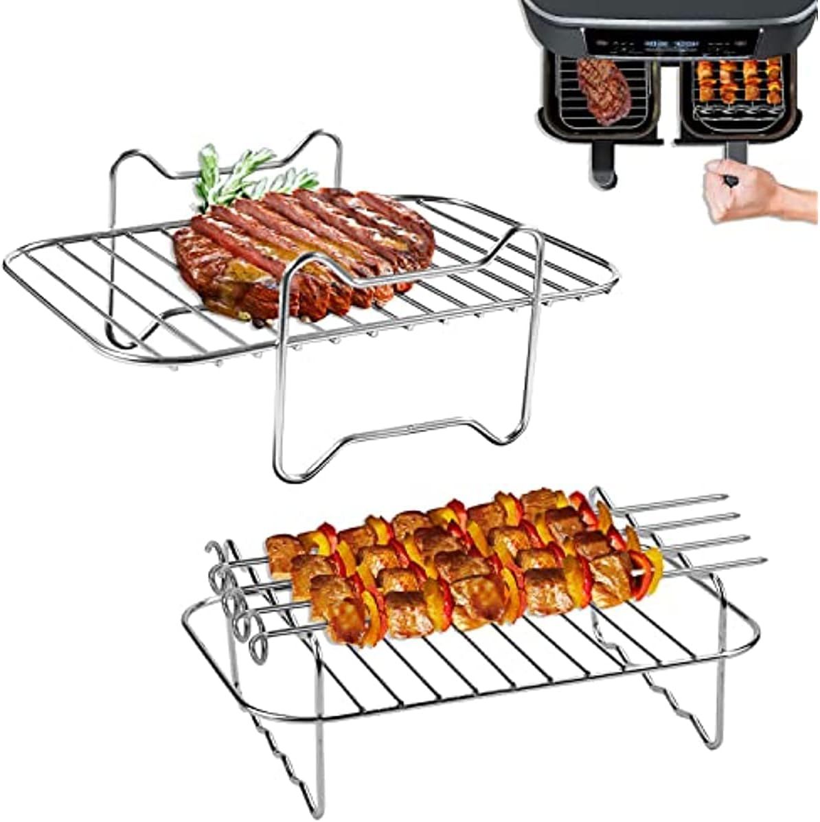 Air Fryer Grilling Rack for Ninja AF300/400 Stainless Steel Rack