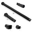 Black 2-Pack Rain Gutter Downspout Extensions Flexible,Drain Downspout Extender,Down Spout Drain Extender,Gutter Connector Rainwater Drainage,Extendable from 21 to 60 Inches