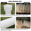 White 2-Pack Rain Gutter Downspout Extensions Flexible,Drain Downspout Extender,Down Spout Drain Extender,Gutter Connector Rainwater Drainage,Extendable from 21 to 60 Inches