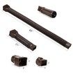 Brown 2-Pack Rain Gutter Downspout Extensions Flexible,Drain Downspout Extender,Down Spout Drain Extender,Gutter Connector Rainwater Drainage,Extendable from 21 to 60 Inches