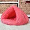 Pet Tent Cave Bed for Small Medium Puppies Kitty Dogs Cats Pets Sleeping Bag Thick Fleece Warm Soft Dog Bed(Pink-L)