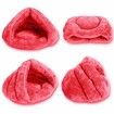 Pet Tent Cave Bed for Small Medium Puppies Kitty Dogs Cats Pets Sleeping Bag Thick Fleece Warm Soft Dog Bed(Pink-L)