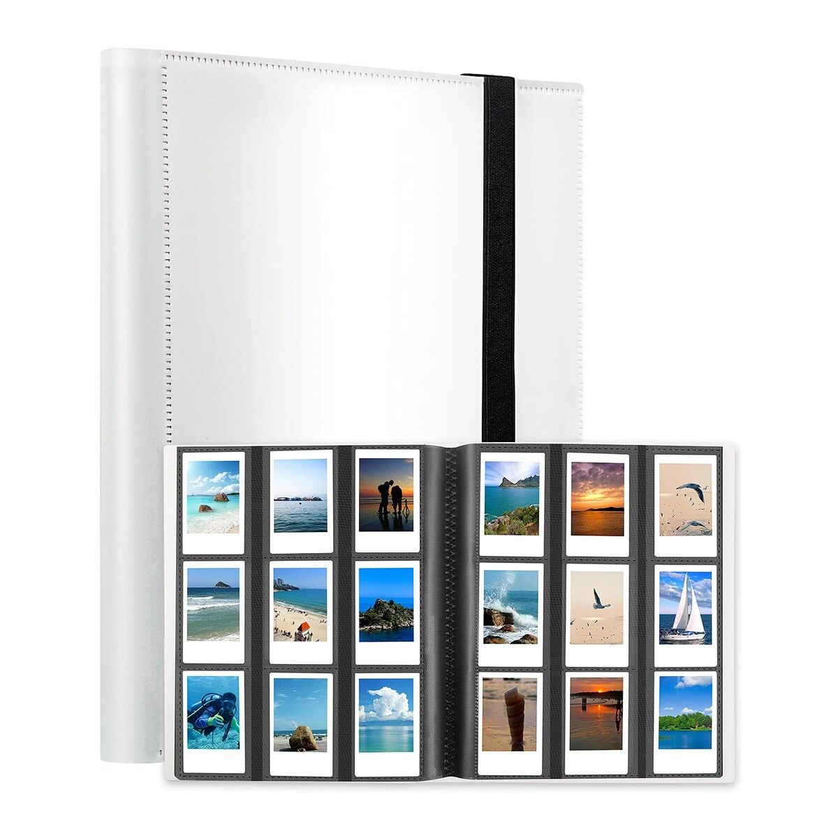 432 Pockets Photo Album for Fujifilm Instax Mini Camera,Polaroid Camera,for Fujifilm Instax Mini 11 12 9 40 Evo Liplay 8 7+ Instant Camera,Photo Album for Polaroid Kodak HP Zink 2x3" Photo (White)