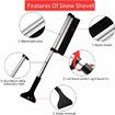 Extendable Ice Scraper Snow Brush for Car Windshield and Glass Snow Ice Remover(Black)