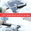 Extendable Ice Scraper Snow Brush for Car Windshield and Glass Snow Ice Remover(Black)