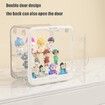 Display case for Figures Doll Double Door Display Box with Light Strip, POP Mart, Lego, Pokémon, Angel Baby Showcase-Pink