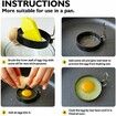 4 PackEgg Ring for Frying Eggs and English Muffin, Round Egg Shaper Mold