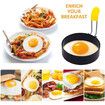 4 PackEgg Ring for Frying Eggs and English Muffin, Round Egg Shaper Mold