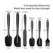 Spatulas for Nonstick Cookware, 6 Pcs Seamless Bpa-Free Silicone Spatula Set for Baking, Cooking