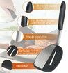 Silicone Spatula 4 Pack Spatula Set Heat Resistant Kitchen Utensils Set, Black