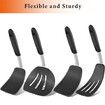 Silicone Spatula 4 Pack Spatula Set Heat Resistant Kitchen Utensils Set, Black