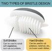 Vegetable Brush, NonSlip Grip Potato Scrubber Veggie Brush with Flexible and Hard Bristles 2Pack