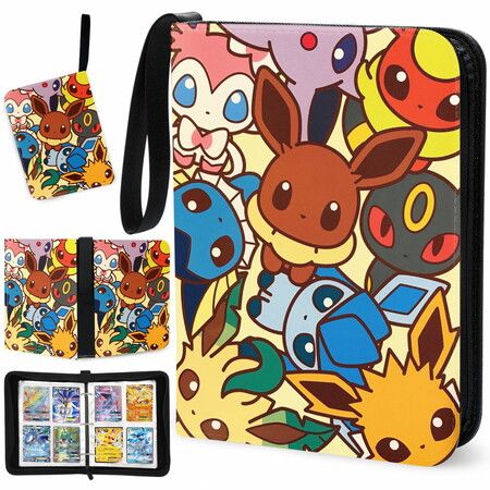 400cards Sport Pokemon Cards PU Leather Album Book Cartoon Anime Game Card EX GX Collectors Folder Holder 4 Pockets 50 pages