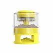 Automatic Dog Feeder, Dog Cat Food Dispenser with Interactive Button Puzzle Trigger Pet Toys Dispensing,  Great for Portion Control and Quick Eaters Color Yellow