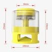 Automatic Dog Feeder, Dog Cat Food Dispenser with Interactive Button Puzzle Trigger Pet Toys Dispensing,  Great for Portion Control and Quick Eaters Color Yellow