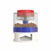 Automatic Dog Feeder, Dog Cat Food Dispenser with Interactive Button Puzzle Trigger Pet Toys Dispensing,  Great for Portion Control and Quick Eaters Color Red And Blue