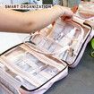 Travel Toiletry Bag for Women Portable Hanging Organizer for Full-Sized Shampoo Conditioner Brushes Set Travel Accessories