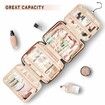 Travel Toiletry Bag for Women Portable Hanging Organizer for Full-Sized Shampoo Conditioner Brushes Set Travel Accessories