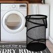 Large Collapsible Laundry Basket Collapsible Mesh with Handles for Laundry, Bathroom, Kids Room, College Dorm, Travel, Storage Organizer