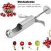 Cherry Pitter Manual Pitter Seed Remover with Spring Pressure Made of Stainless Steel for Pome Fruit