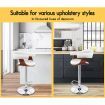 ALFORDSON 1x Bar Stool Joan Kitchen Swivel Chair Wooden Leather Gas Lift White