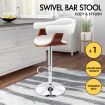 ALFORDSON 1x Bar Stool Joan Kitchen Swivel Chair Wooden Leather Gas Lift White