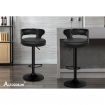 ALFORDSON 2x Bar Stool Kitchen Swivel Chair Wooden Leather Ramiro All Black