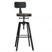 ALFORDSON 1x Bar Stool Retro Kitchen Vintage Chair Industrial Backrest Ezra