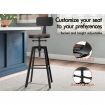 ALFORDSON 1x Bar Stool Retro Kitchen Vintage Chair Industrial Backrest Ezra